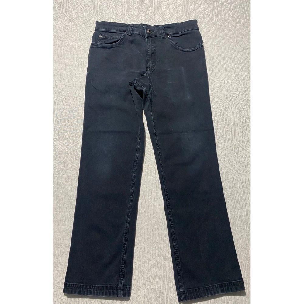 Duluth Trading Co Flex Fire Hose Slim Fit Work Pants Mens 30x28 Black Canvas